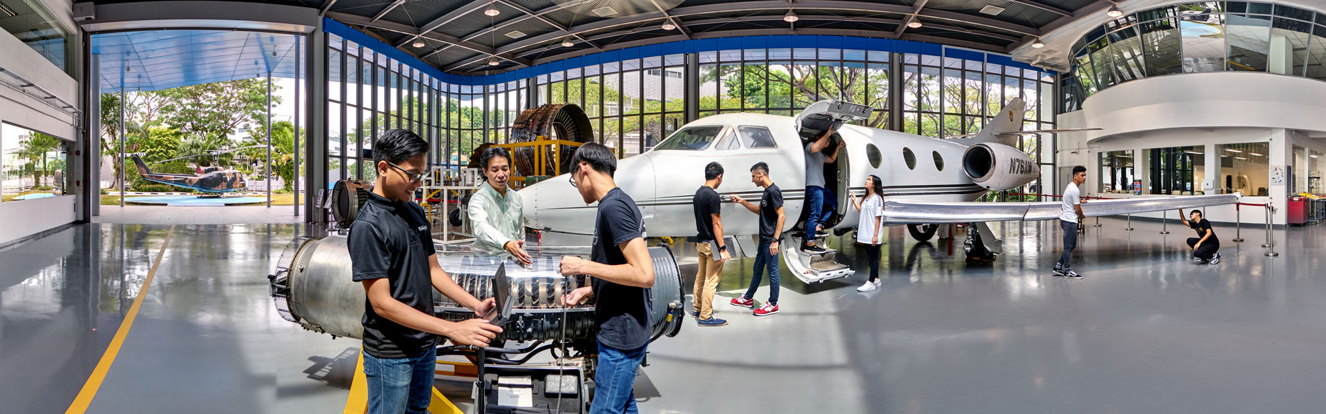 Ngee Ann Polytechnic campus virtual tour aerospace training hub